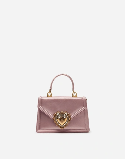 Shop Dolce & Gabbana Small Satin Devotion Bag