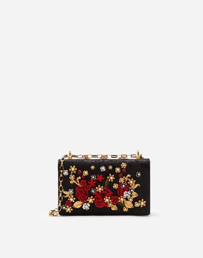 Shop Dolce & Gabbana Dg Girls Cross-body Bag In Brocade With Appliqués And Embroidery