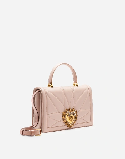 Shop Dolce & Gabbana Big Devotion Bag In Mordore Matelasse' Nappa