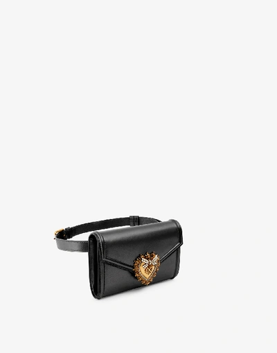 Shop Dolce & Gabbana Devotion Fanny Pack In Plain Calfskin