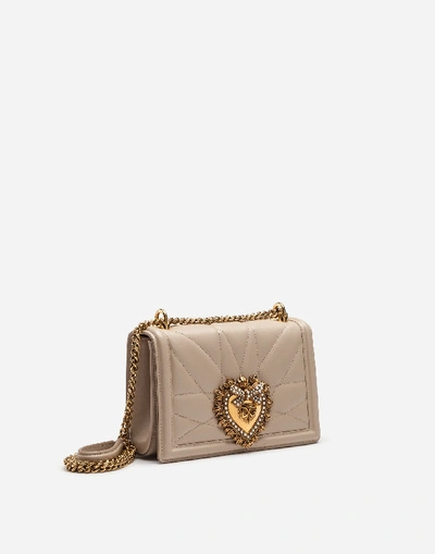 Shop Dolce & Gabbana Large Devotion Bag In Quilted Nappa Leather