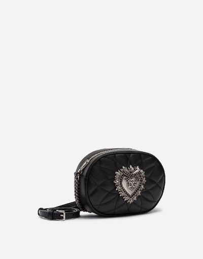 Shop Dolce & Gabbana Devotion Camera Bag In Quilted Nappa Leather
