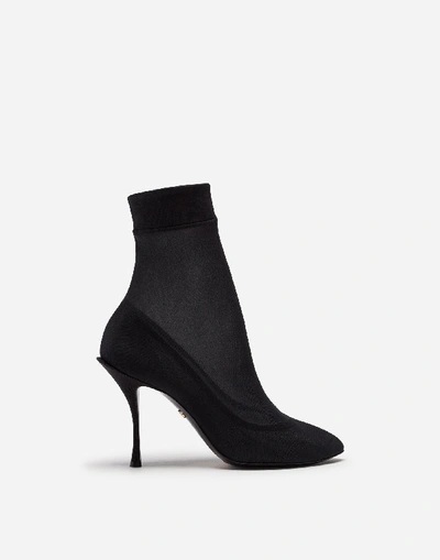 Shop Dolce & Gabbana Stretch Georgette Booties