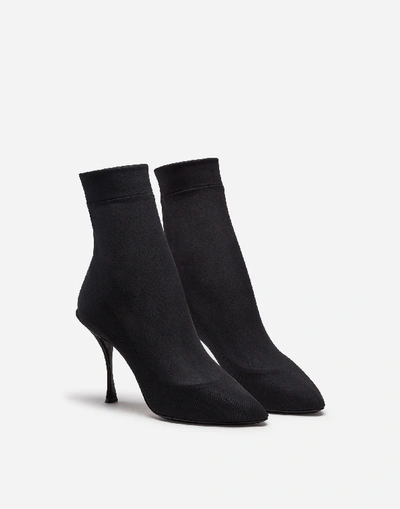 Shop Dolce & Gabbana Stretch Georgette Booties