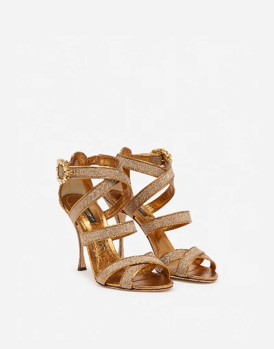 Shop Dolce & Gabbana Diamond Glitter Sandals