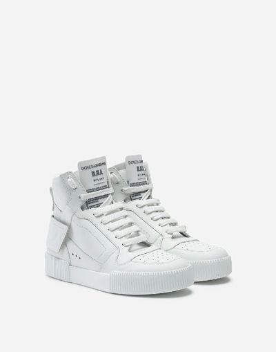 Shop Dolce & Gabbana Miami High-top Sneakers In Calfskin Nappa