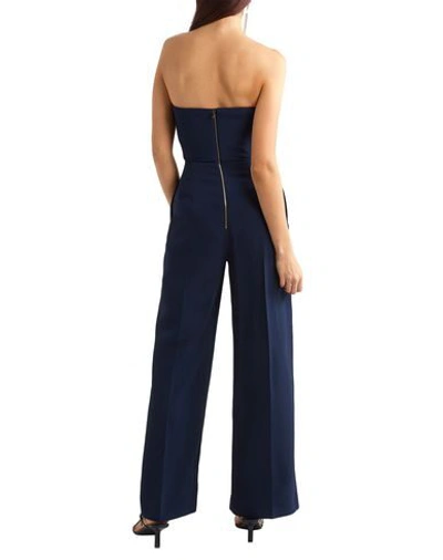 Shop Roland Mouret Woman Jumpsuit Midnight Blue Size 10 Viscose, Acetate, Elastane