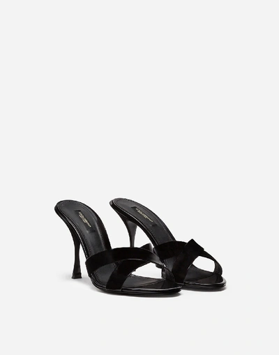 Shop Dolce & Gabbana Polished Calfskin Mules