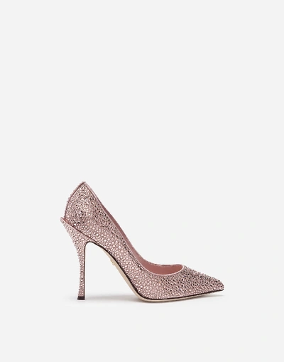 Shop Dolce & Gabbana Pumps - Pumps In Satin And Crystal In Pink