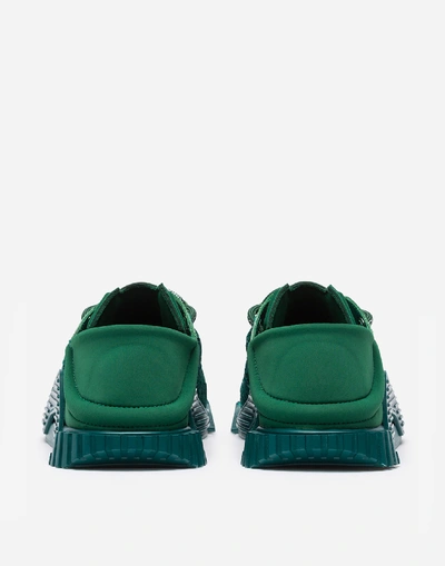 Shop Dolce & Gabbana Ns1 Slip On Sneakers In Mixed Materials In Green