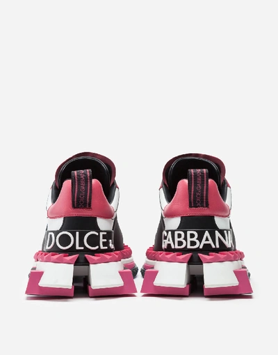 Shop Dolce & Gabbana Multi-colored Calfskin Super Queen Sneakers