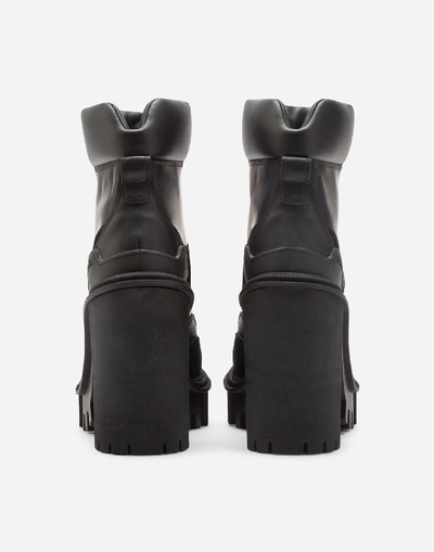 Shop Dolce & Gabbana Mixed-material Trekking Boots