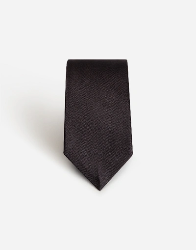 Shop Dolce & Gabbana 6cm Blade Tie In Silk In Black