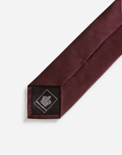 Shop Dolce & Gabbana Silk Tie In Purple
