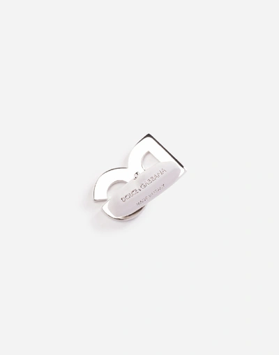 Shop Dolce & Gabbana Dg Logo Cufflinks In Silver