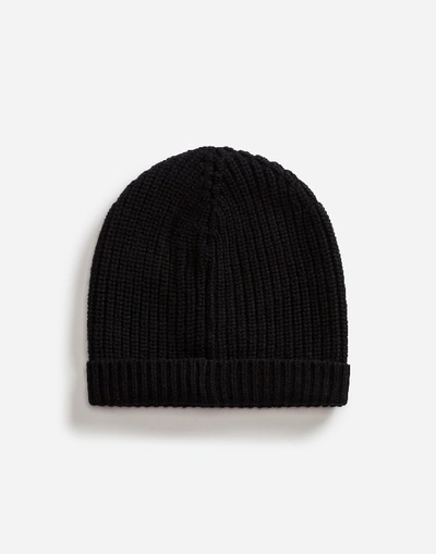 Shop Dolce & Gabbana Cashmere Fisherman's Rib Hat In Black