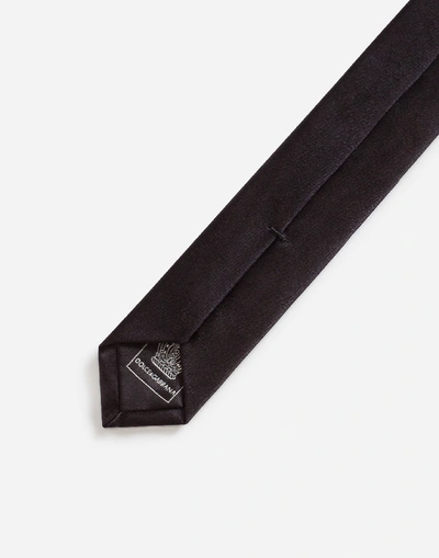 Shop Dolce & Gabbana 4 Cm (16”) Silk Blade Tie In Black