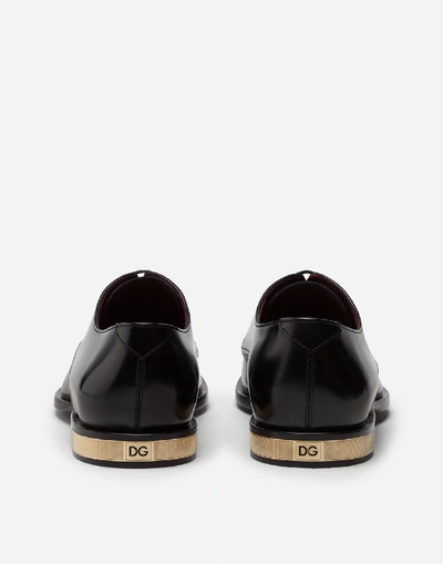 Shop Dolce & Gabbana Brushed Calfskin Derby Shoes