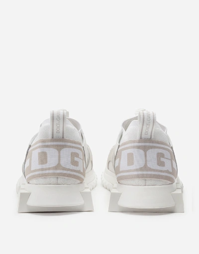 Shop Dolce & Gabbana Mixed-material Sorrento Trekking Sneakers In White