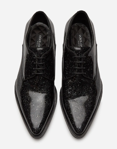 Shop Dolce & Gabbana Derby In Drop-style Patent Leather