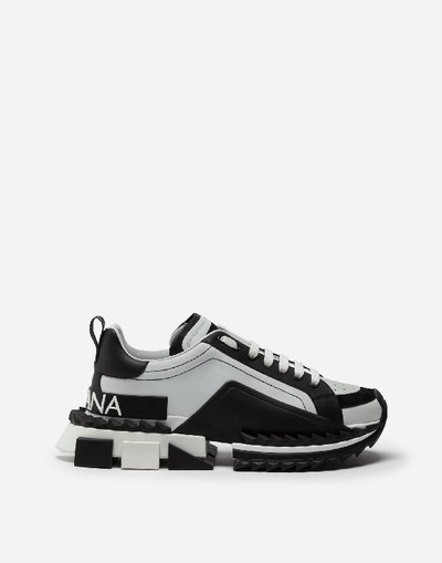 Shop Dolce & Gabbana Multi-colored Super King Sneakers In White/black