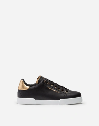 Shop Dolce & Gabbana Portofino Sneakers In Nappa Calfskin