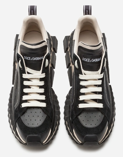 Shop Dolce & Gabbana Two-tone Super King Sneakers In Black
