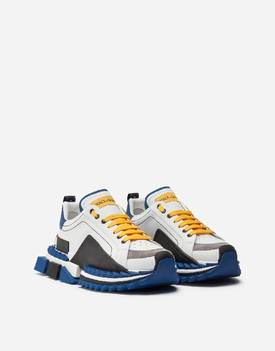 Shop Dolce & Gabbana Multi-colored Super King Sneakers In White/blue