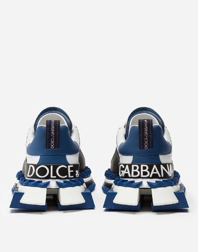 Shop Dolce & Gabbana Multi-colored Super King Sneakers In White/blue