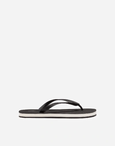 Shop Dolce & Gabbana Rubber Thong Sandals