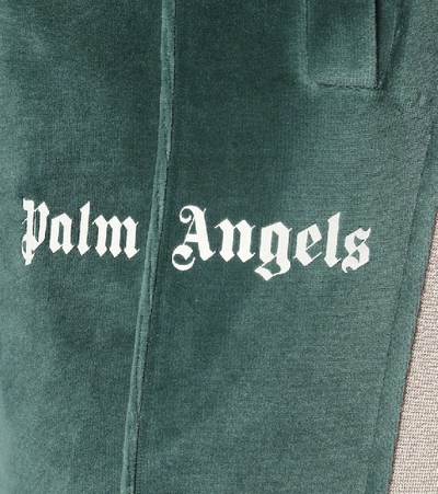 Shop Palm Angels Chenille Trackpants In Green