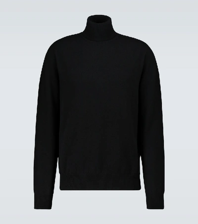 Shop Jil Sander Cashmere Turtleneck Sweater In Black