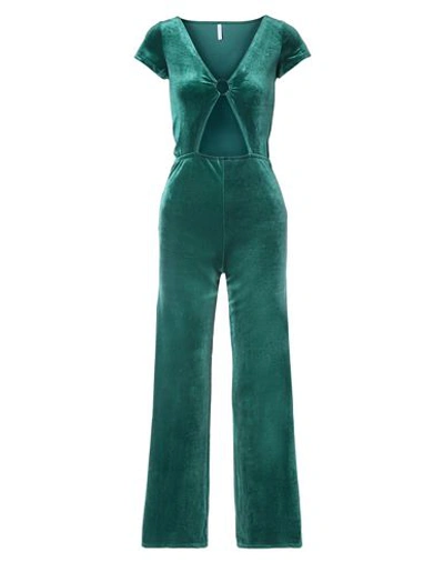 Shop Solid & Striped Jumpsuit/one Piece In Deep Jade