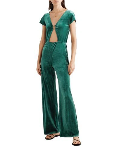 Shop Solid & Striped Jumpsuit/one Piece In Deep Jade