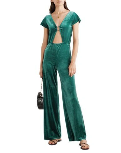 Shop Solid & Striped Jumpsuit/one Piece In Deep Jade