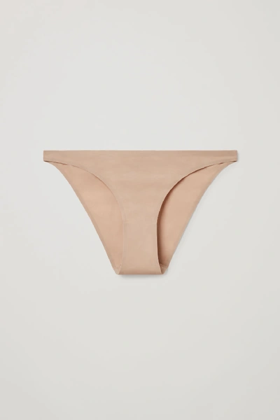 Shop Cos Recycled Polyamide Slim Fit Briefs In Brown