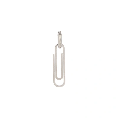 Shop Off-white Paper Clip Silver-tone Hoop Earring