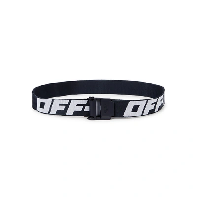 Shop Off-white Industrial 2.0 Logo-jacquard Belt In Blue And White