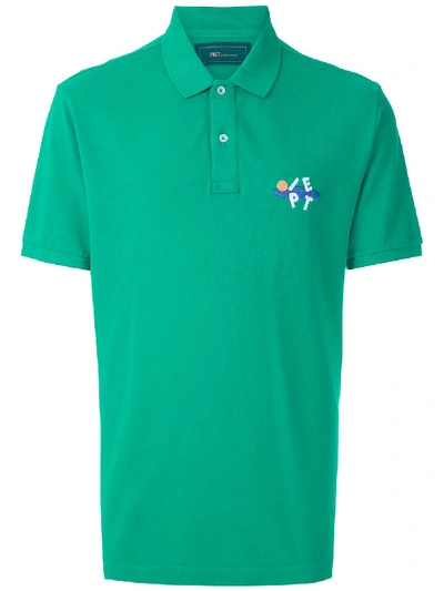 Shop Piet Logo-embroidered Short-sleeved Polo Shirt In Green