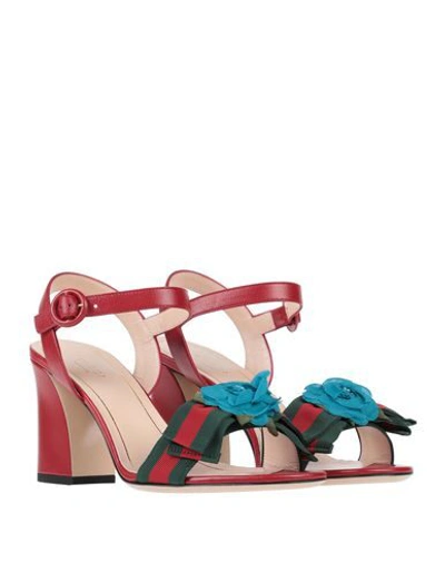 Shop Gucci Sandals In Red