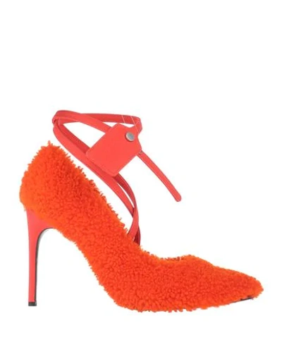 Shop Off-white Woman Pumps Red Size 8 Shearling