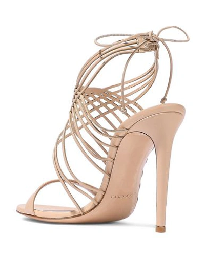 Shop Casadei Sandals In Pale Pink