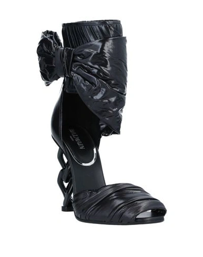 Shop Balmain Sandals In Black