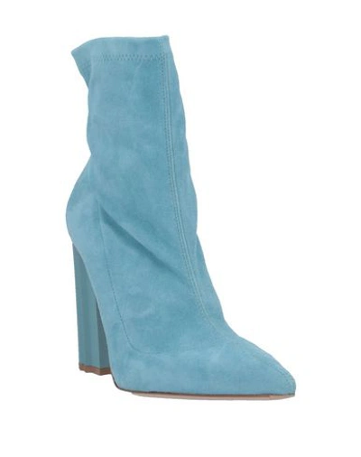 Shop Le Silla Ankle Boots In Sky Blue