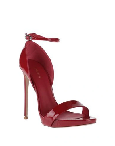 Shop Le Silla Woman Sandals Red Size 6 Soft Leather