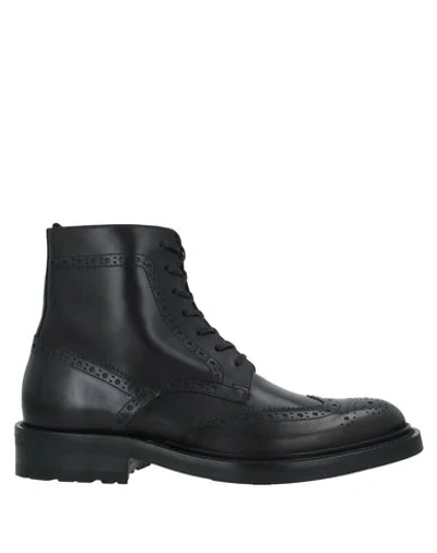 Shop Saint Laurent Woman Ankle Boots Black Size 10.5 Calfskin