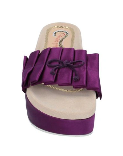 Shop Charlotte Olympia Sandals In Dark Purple