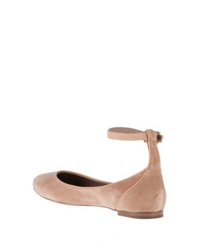 Shop Chloé Ballet Flats In Beige