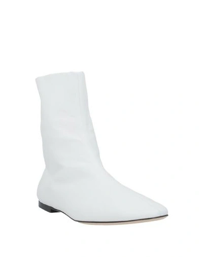 Shop Victoria Beckham Ankle Boots In White