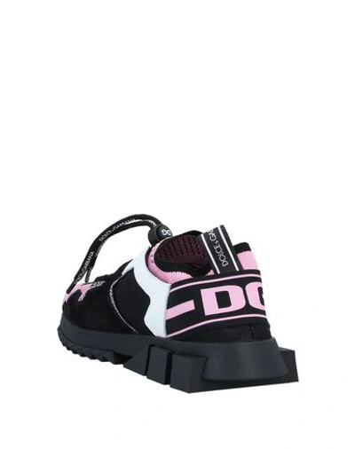 Dolce & Gabbana Sorrento Stretch-knit, Leather And Suede Sneakers In Pink